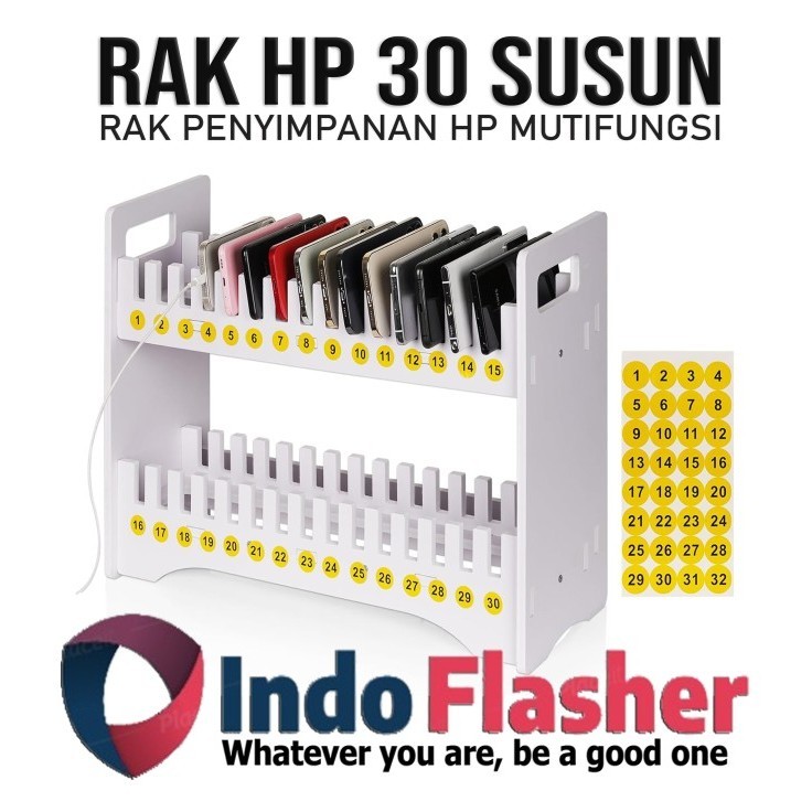 Rak Hp 30 Susun Slot Dinding Serbaguna