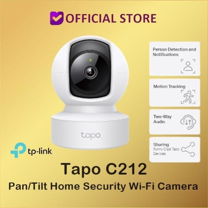 Tp-Link Tapo C212 2K 3Mp Cctv Pan/Tilt Home Security Wi-Fi Camera C212