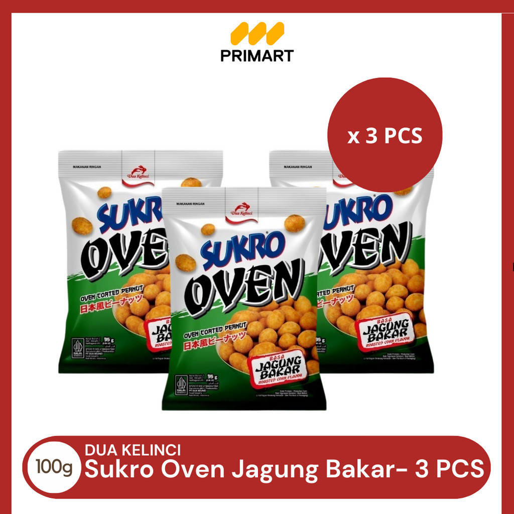 

Dua Kelinci Sukro Oven Jagung Bakar Kacang Panggang 100 gr - 3 Pcs