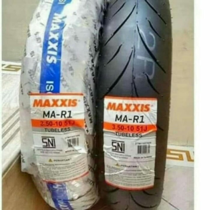 Paketan Ban Luar Maxxis Ma-R1 Ukuran 250 Ring 10 Dan 350 Ring 10