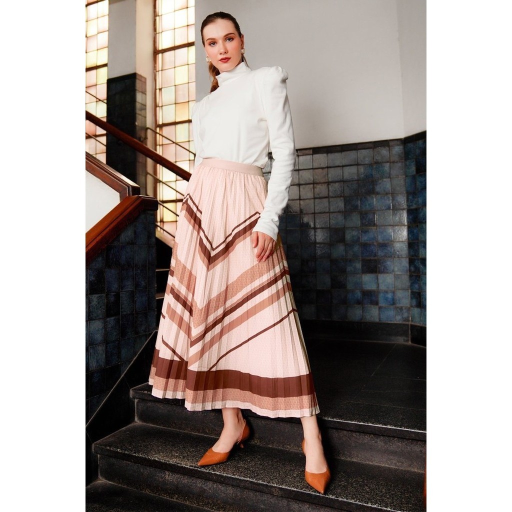 Benang Jarum - Amona Pleated Skirt - Multicolor Barangbaru