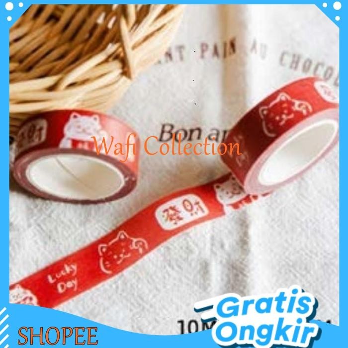 

SELOTIP SOLATIP LUCKY CAT ISOLASI LAKBAN KUCING HOKI LUCKY DAY MERAH GRATIS ONGKIR