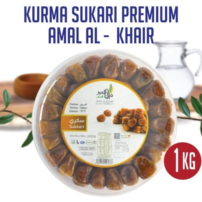 

Kurma Sukari Premium 1Kg Amal Al Khair