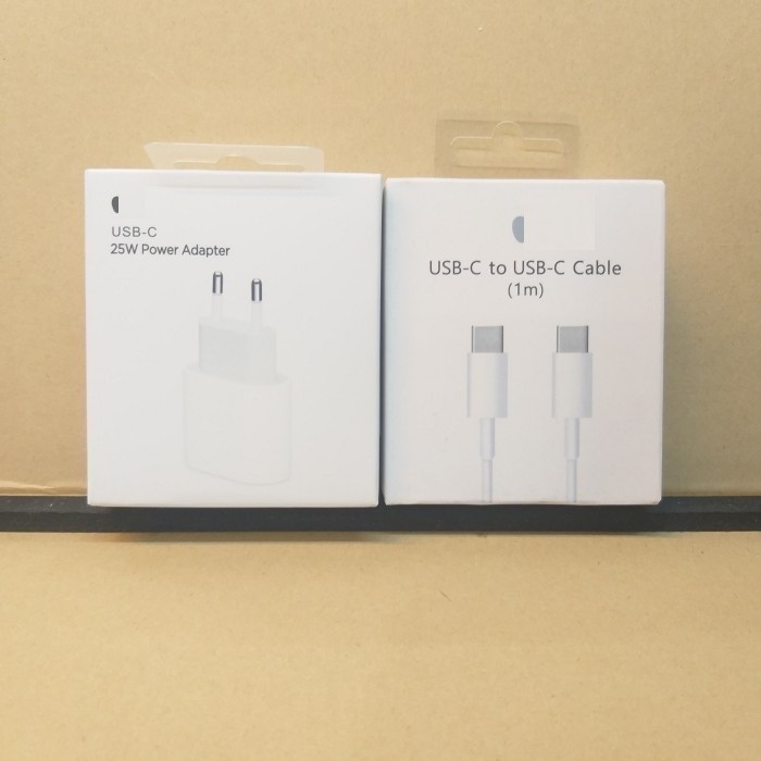 Charger Iphone 15 Original Fast Charging Adaptor Usb-C + Kabel C To C