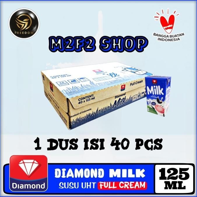 

DIAMOND MIlk Susu Kotak UHT Full Cream | Plain - 125 ml (Harga Karton)