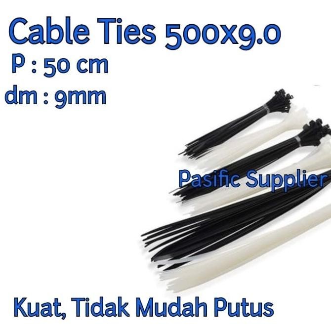 

Cable Ties 500X9,0/ Kabel Ties Ukuran 50 Cm Diameter Lebar 9Mm