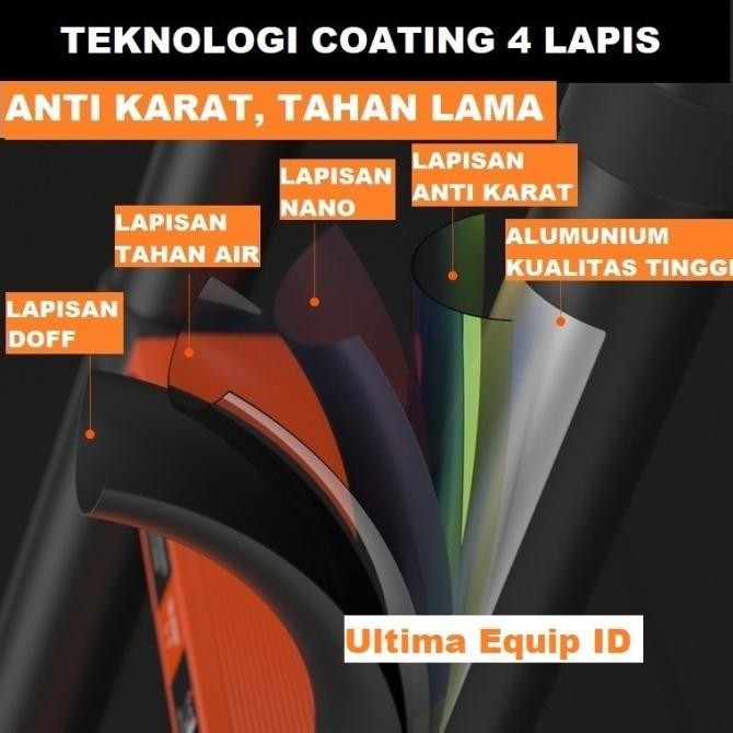 tangga lipat 2.5+2.5 teleskopik telescopic double aluminium alumunium