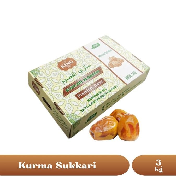 

King Dates Sukkari Alqassim 3Kg - Kurma Sukari / Kurma Madinah 3Kg