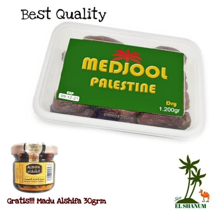 

Kurma Medjool 1200 Gr Dry - Gratis Madu - Medjol Jumbo