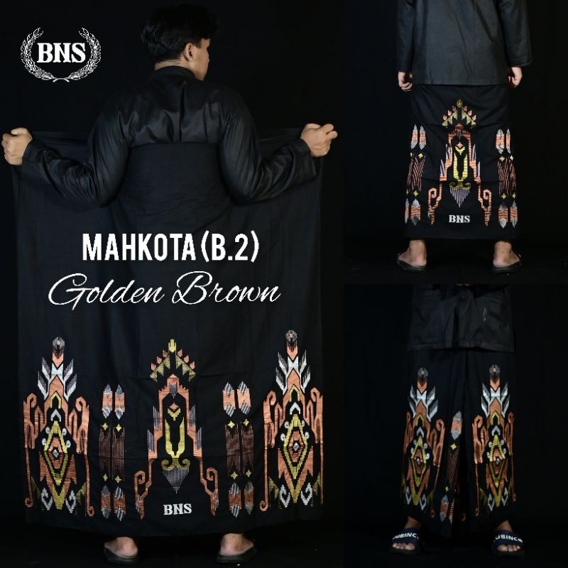 (Ready Stok) [Motif B] Sarung BNS Pria Muslim Dewasa Motif Mahkota sekelas BHS motif SGE SGL SIC JIA