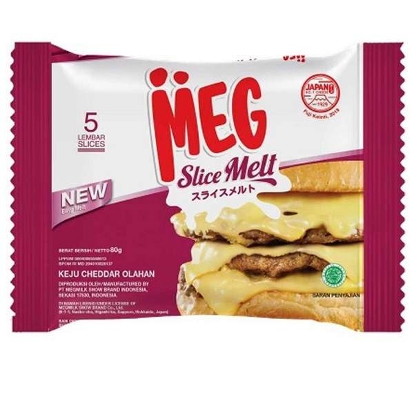 Promo Harga MEG Cheddar Slice Melt 80 gr - Shopee