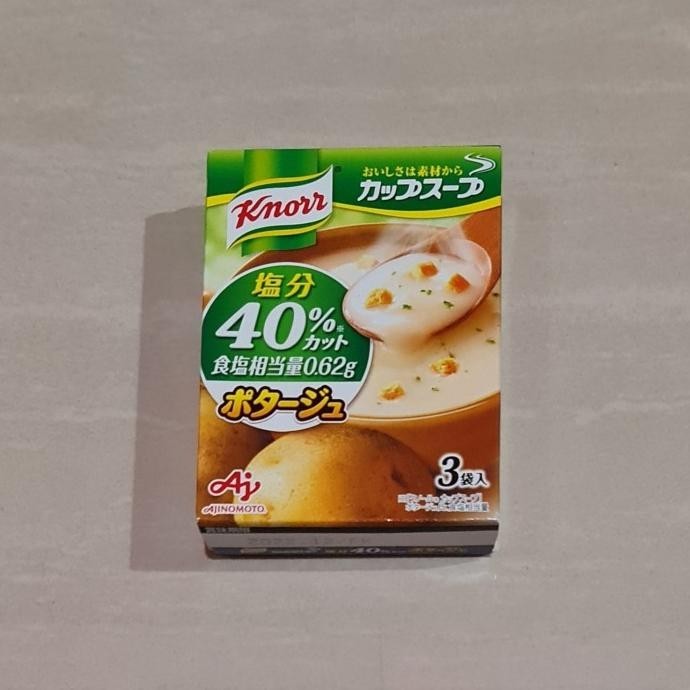

Bumbu Knorr Cup Instant Soup Potage Japan 40% Less Salt 3 Bags SS