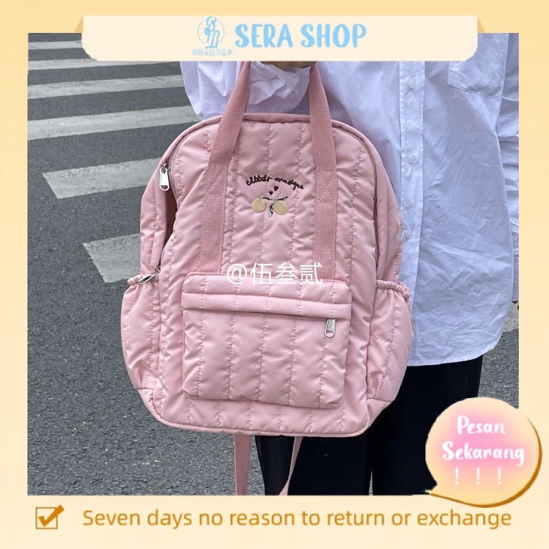 

ransel mini murah tas ransel sekolah wanita korea tas ransel sekolah cewek ☃Sera Sera diimpor disesuaikan niche tas sekolah bordir ceri lembut fufu siswa ransel gadis ransel harian
