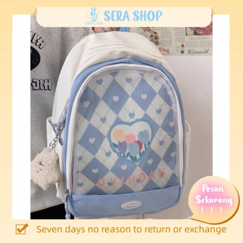 

✠┋✲Sera diimpor [asli | tas nyeri] ransel tas boneka perempuan Jepang transparan bar ransel lucu lembut gadis tas sekolah siswa