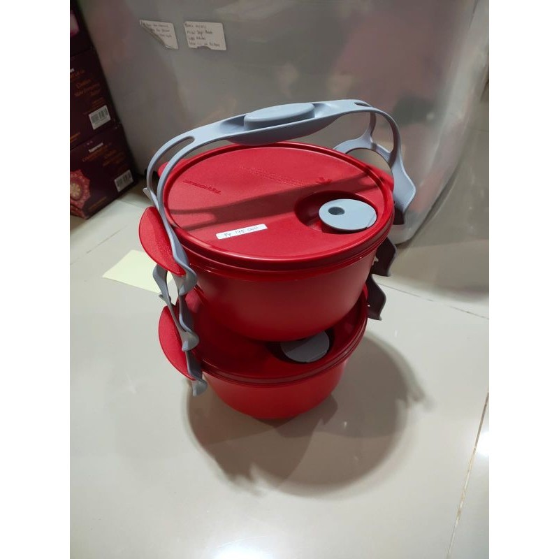 Tupperware Original Promo Rantang Set Warna merah