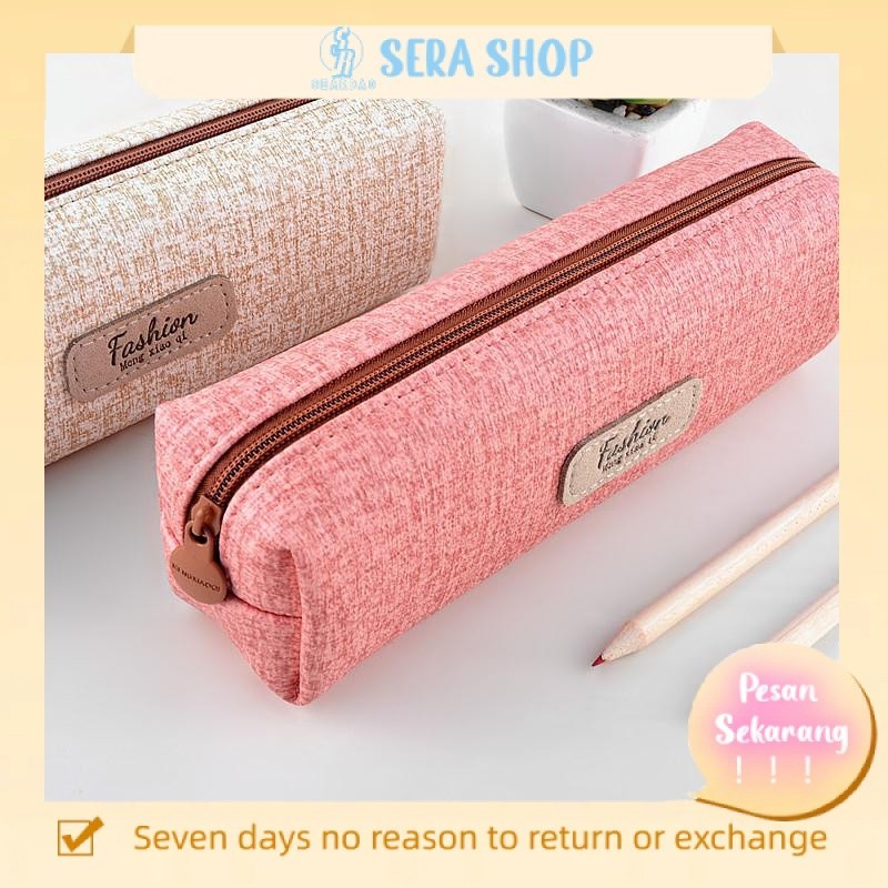 

☞✟Sera Korea Sederhana Kotak Pensil Warna Solid Gadis Kreatif Baru Kotak Alat Tulis Kecil Segar Mahasiswa Lucu Pria dan Wanita Kotak Pensil