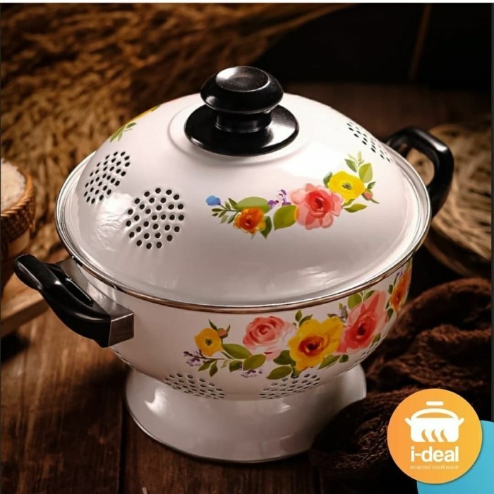 Ideal Rice Bowl (Tempat/Wakul Nasi) Enamel 22 Cm