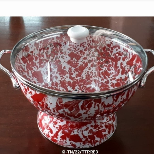 Wadah Nasi Jadul/ Sangku Nasi Enamel 23 Cm