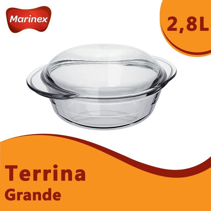 Marinex Tempat/Wadah Makanan Casserole Dengan Tutup Kaca 1,9L