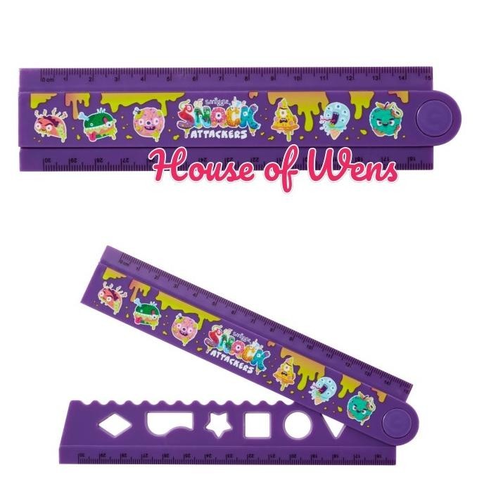 

SMIGGLE SNACK ATTACKERS FOLD UP RULER - PENGGARIS SMIGGLE