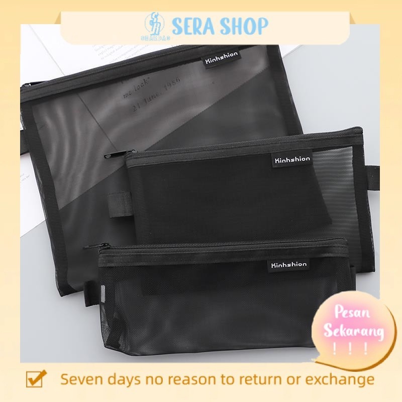 

❖▣❉Sera Korea Kecil Segar Transparan Mesh Penyimpanan Pemeriksaan Tas Pensil Siswa Khusus Kapasitas Besar Tas Alat Tulis Kotak Alat Tulis Sederhana
