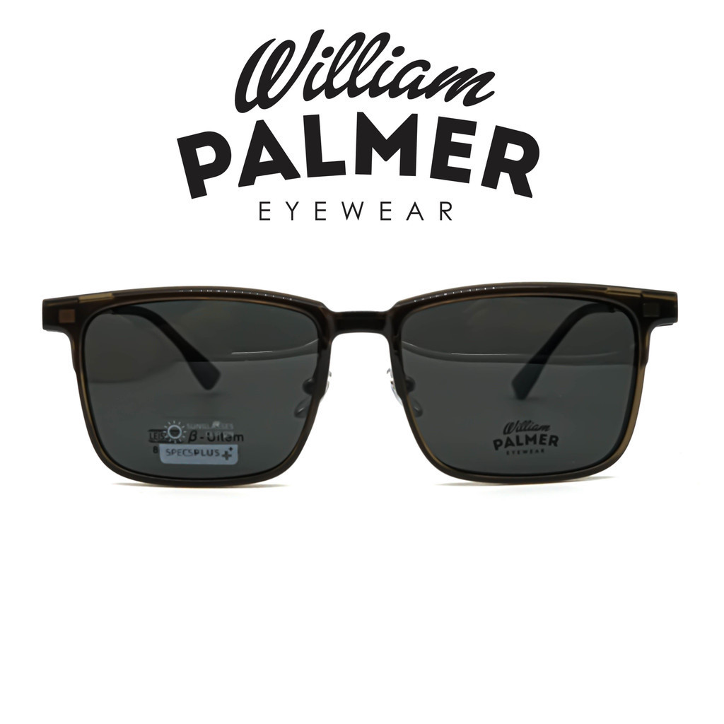 William Palmer Kacamata Pria Wanita Clip On 8502 C3 Green