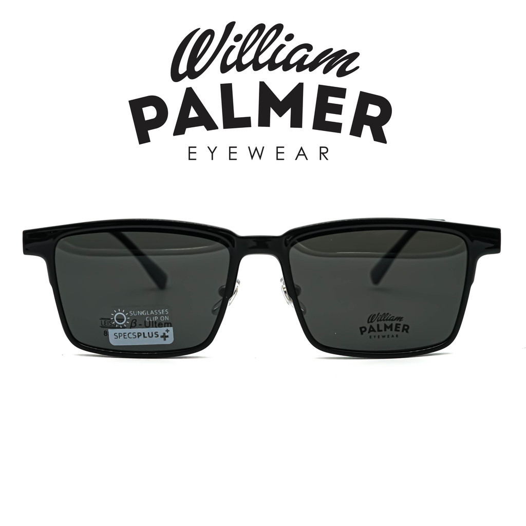 William Palmer Kacamata Pria Wanita Clip On 8512 C1 Black