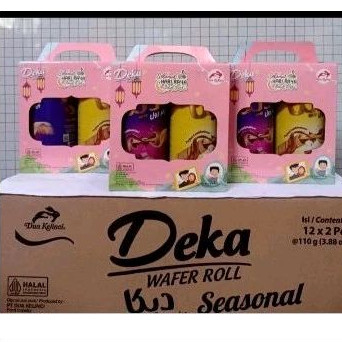 deka wafer roll hampers lebaran harga 1dus isi 12box(1box isi 2kaleng=24kaleng)