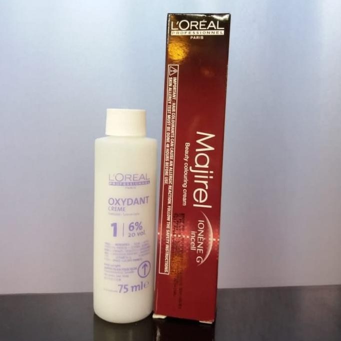 Paket semir rambut loreal majirel +oxydant(hitam)