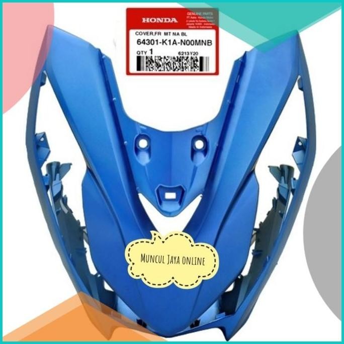 64301-K1A-N00MNB Cover Front Panel Tameng Beat LED ECO K1A Biru DO 16n