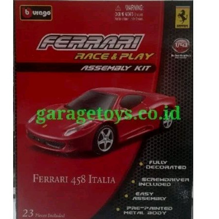 Bburago 1:43 Diecast Ferrari 458 Italian Model Kit