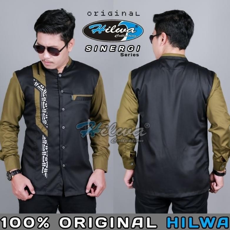 Baru Baju Koko Hilwa Original Spesial Batik Baju Muslim Pria Lengan Panjang Koko Hadroh Terbaru 2022