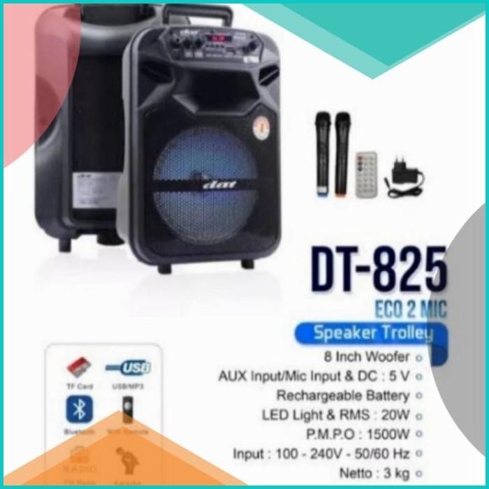 Speaker portable Dat Dt 825 /8" Speaker Bluetooch Dat Dt 825 Original