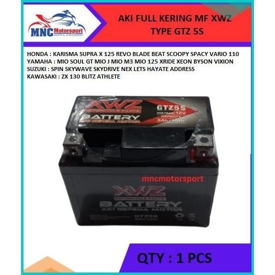 AKI BATTERY FULL KERING XWZ KODE 5S ZX 130 BLITZ ATHLETE 16novz3 limit