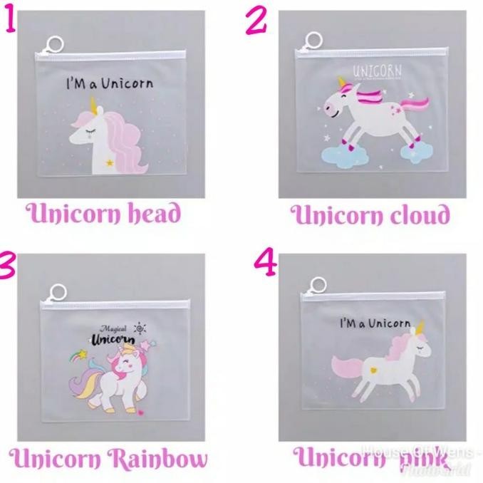 

ZIPPER BAG TRANSPARANT UNICORN - MAP TRANSPARANT UNICORN