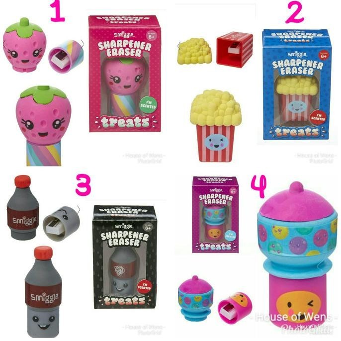 

SMIGGLE TREATS ERASER SHARPENER - RAHUTAN & PENGHAPUS SMIGGLE