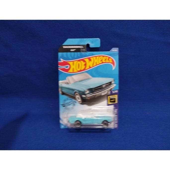 HOTWHEELS 65 FORD MUSTANG CONVERTIBLE BIRU