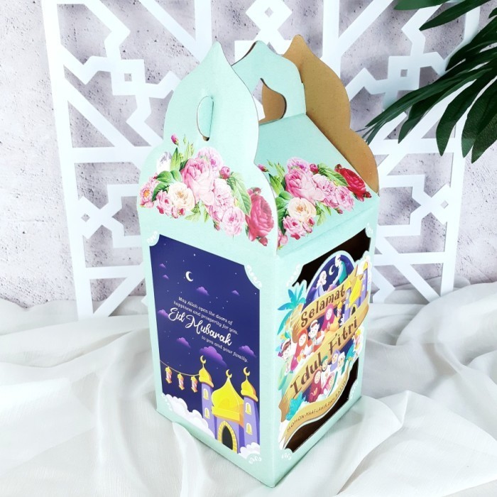 Box Lebaran Toples Bulat 250gr isi 4 Dus Jinjing Kue Kering Idul Fitri