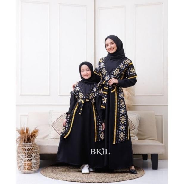 Batik Couple Keluarga Terbaru Kekinian Motif Songket Set Pakaian Keluarga Modern Terlaris Gamis Busu