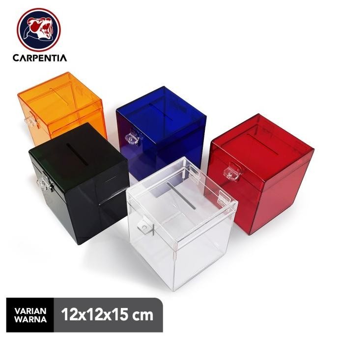 

Terbaik Kotak Amal Acrylic/Kotak Saran Akrilik 12x12x15 cm/Varian Warna/Tipe A - Bening ,,