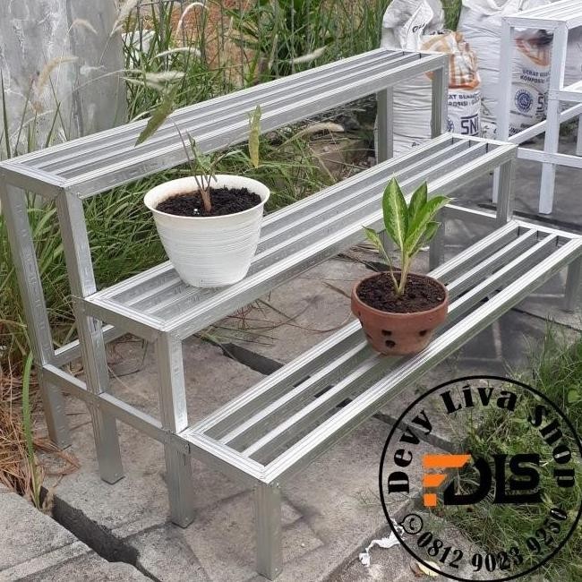 Standing Planter Rak Pot Bunga - Susun 3 Panjang 120 Noviastuffs