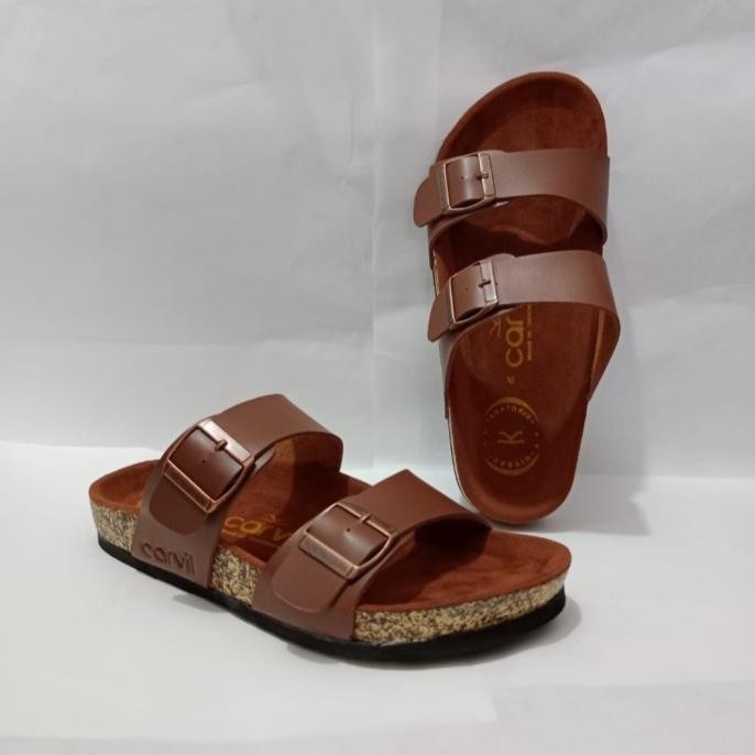 Sandal Slide carvil pria , Sandal pria selop slipon, Sandal Kulit Pria
