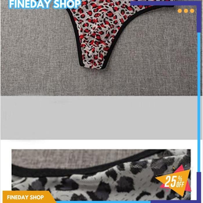 G STRING PRIA SEXY LOW WAIST MESH CELANA DALAM LEOPARD THONG Y055 BEST PRODUK