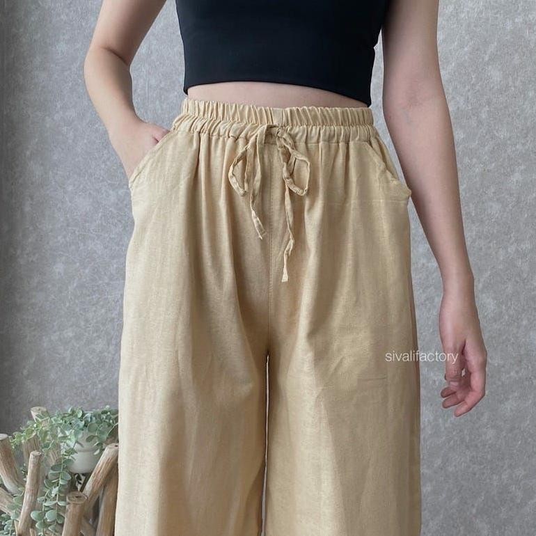 Widi Kulot Pants //Kulot Serut Linen Rami Baru