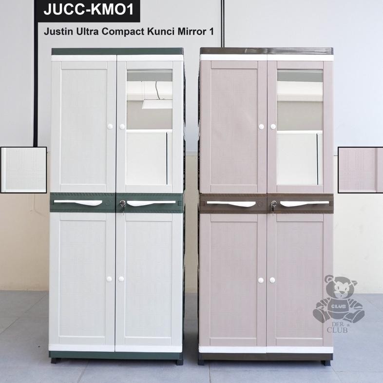 Lemari Pakaian Jumbo Kaca Kunci 4 Susun Lemari Baju Club Besar Justin