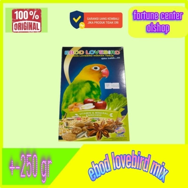 EBOD LOVEBIRD DUS MAKANAN BURUNG LOVE BIRD KOTAK EBODJAYA