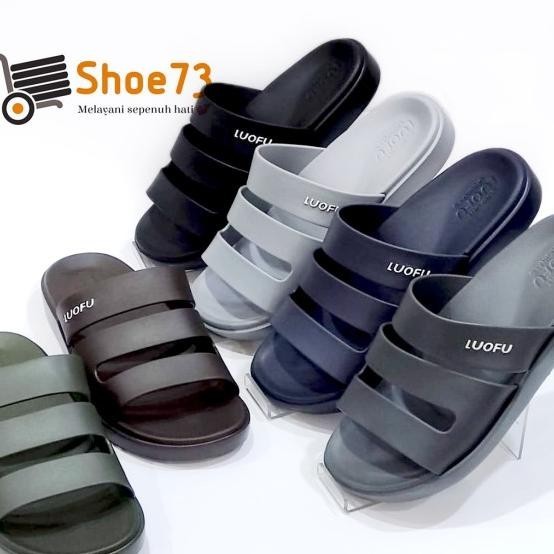 Promo LUOFU E 6222 - E01 SIZE 40-44 | Sanda Selop Jelly Pria