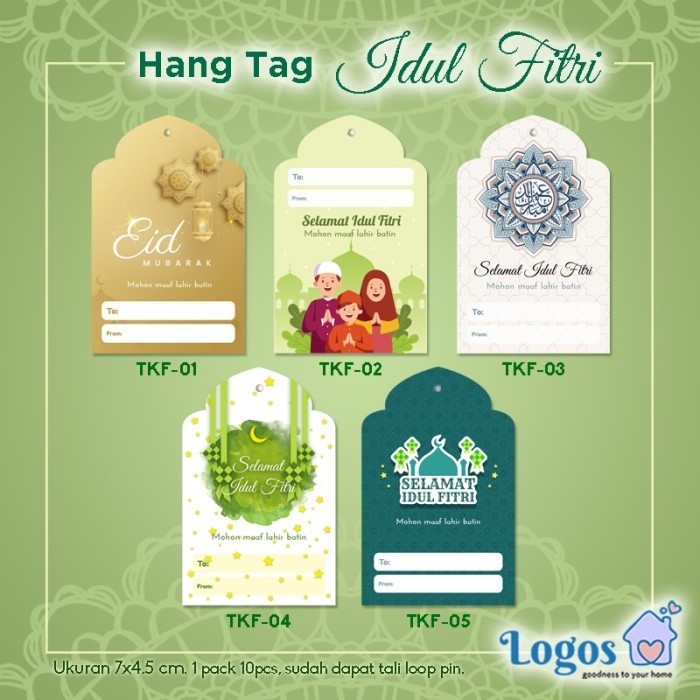 

Limited Hang Tag Idul Fitri Puasa Lebaran Ucapan Selamat Hari Raya Kartu Label - TKF-02 Baru!