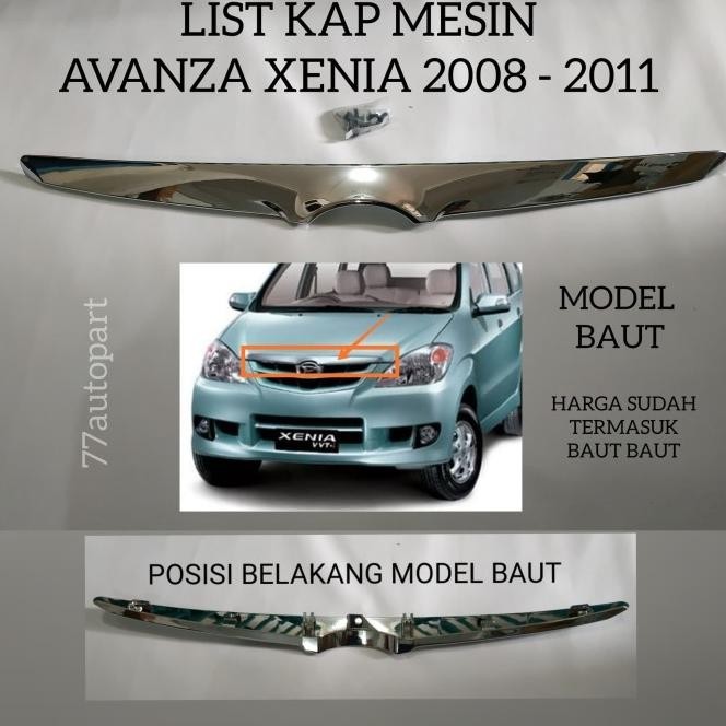 List Kap Mesin Avanza Xenia 2008 2009 2010 2011