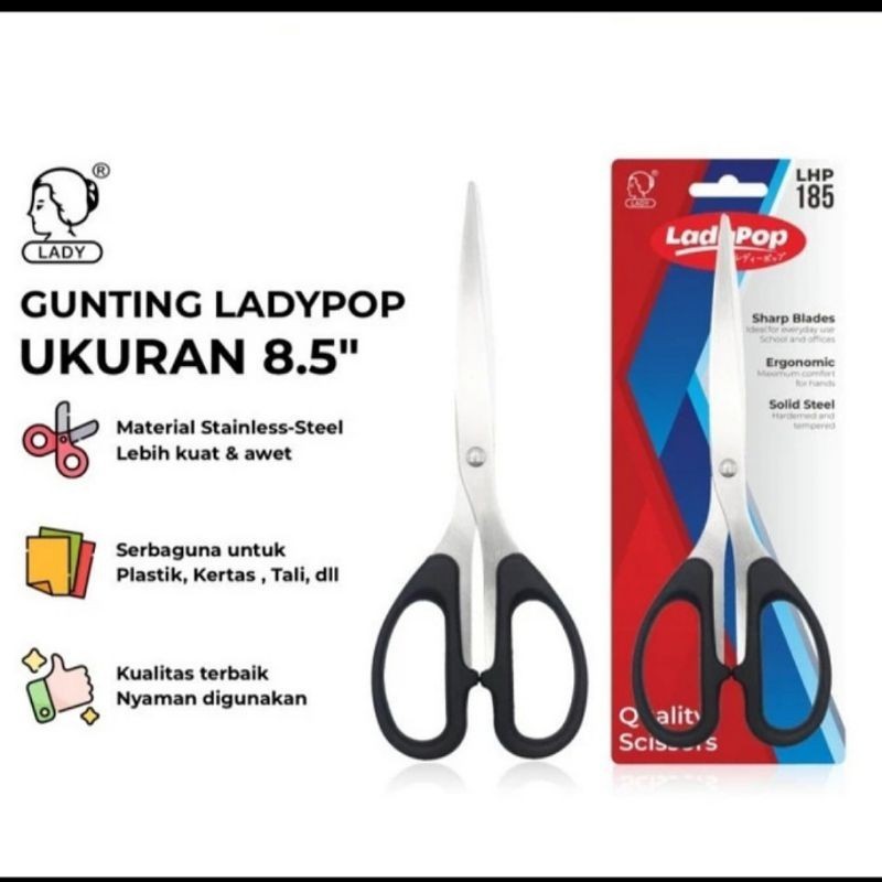 

gunting besar kertas plastik tajam bagus 8,5